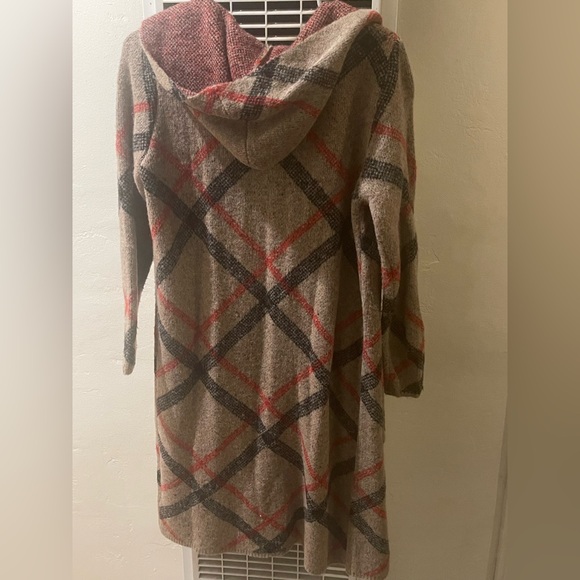 Joseph A Tan and Black Plaid Cardigan XS - Picture 3 of 5